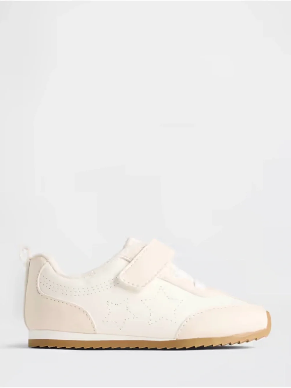 GAP Kids Cream & Gum Rubber Neutral Sneaker with Star Detail